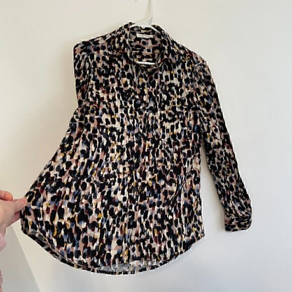 BEACHLUNCHLOUNGE BEACH LUNCH LOUNGE Alana Button Down Multi Abstract Long Sleeve - Picture 9 of 13